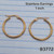 Rose Gold Stainless 1 inch Hinged Hoop Earrings B3772