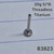 20g Silver Titanium 5/16 Threadless Base Flt Back Labret B3823