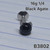 16g Silver Stainless 4mm Black Agate 1/4 Labret Ring B3802