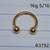 16g Gold Stainless 5/16 Horseshoe Ring B3792