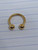10g Gold Stainless 1/2 Horseshoe Ring Gauges B3788