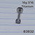 16g Titanium Silver CZ 7/16 Labret Ring B3832