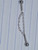 14g Silver Pearl Chain 1.5 Industrial Barbell Earring B3540