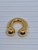 2g Gold Stainless 1/2 Horseshoe Ring Gauges B3795