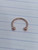 16g Rose Gold Stainless Ball 3/8 Horseshoe Ring B3799