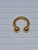 8g Gold Stainless 1/2 Horseshoe Ring Gauges B3798