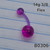 14g Purple Translucent 3/8 Belly Button Ring B3653