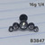 16g Black Stainless CZ 1/4 Cartilage Labret Barbell Ring B3847