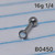 16g Silver Stainless 3mm Clear 1/4 Cartilage Barbell Ring B0450