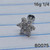 16g Silver CZ Flower 1/4 Labret Ring B0075