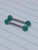 14g Titanium Green Jade 9/16 Nipple Rings Barbells B3914