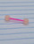 14g Flexible Pink Glow 5/8 Tongue Nipple Ring Barbell B0267