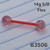 14g Flexible Red Glitter 5/8 Tongue Nipple Ring Barbell B3506