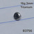 16g Titanium Silver 3mm Black Dermal Implant Top B3756