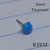 Threadless Titanium Silver 3mm Blue Opal Top B3932