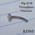 16g Titanium 5/16 Curved Threadless Base Flat Back Labret B3762