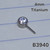 Threadless Titanium Silver 4mm Clear Forward Top B3940