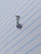 14g Titanium CZ Threadless 3/8 Floating Belly Ring B3952