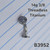 14g Titanium CZ Threadless 3/8 Floating Belly Ring B3952