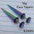 16g Stainless Rainbow Faux Tapers Plugs Earrings B3985