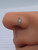 20g Titanium CZ Double Hinged 1/4 Nose Hoop B3972