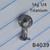 14g Titanium Clear CZ 1/4 Floating Belly Ring B4039