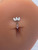 14g Titanium Dangle AB CZ Threadless 5/16 Floating Belly Ring B3992