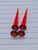 16g Red Acrylic Faux Tapers Plugs Earrings B4035