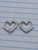 Silver Stainless Heart Huggie Hinged Hoop Earrings B4031