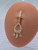 14g Gold CZ Chandelier Dangle Comfy Hinged 7/16 Belly Ring B4025B4023