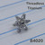 Threadless Titanium Silver Flower CZ Top B4020