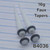 16g White Acrylic Faux Tapers Plugs Earrings B4036