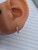Titanium Silver CZ Lined 5/16 Hinged Hoop Huggie Earrings B4037