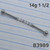 14g Silver Rhinestone Chain 1.5 Industrial Barbell Earring B3989