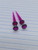 16g Purple Acrylic Faux Tapers Plugs Earrings B4033