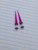 16g Purple Acrylic Faux Tapers Plugs Earrings B4033