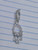 14g Silver CZ Chandelier Dangle Comfy Hinged 3/8 Belly Ring B4024