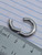 4g Silver Stainless 9/16 Hinged Hoop Seamless Ring B4021
