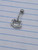 14g Silver CZ Hello Kitty 3/8 Belly Ring B3994