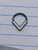 16g Black White Opal Chevron Bend 5/16 Hoop Ring B4028