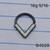 16g Black White Opal Chevron Bend 5/16 Hoop Ring B4028