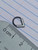 16g Black White Opal Chevron Bend 5/16 Hoop Ring B4028
