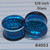 5/8 inch Blue Crackle Pyrex Glass Organic Plugs Gauges B4053