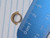 16g Gold Stacked CZ Lined Bend 5/16 Hoop Ring B4078