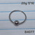 20g Silver Stainless CBR BCR 7/16 Nose Hoop Ring B4077