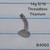 14g Titanium Floating Belly 5/16 Curved Threadless Base Flat Back B4060