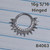 16g Silver Stainless CZ Spike 5/16 Hinged Hoop Ring B4063