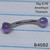 16g Titanium Silver Amethyst 5/16 Eyebrow Ring B4082