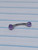16g Titanium Silver Amethyst 5/16 Eyebrow Ring B4082