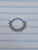 16g Silver Stainless CZ Spike 3/8 Hinged Hoop Ring B4064